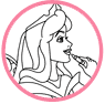 Aurora coloring page