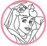 Aurora coloring page