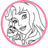Aurora coloring page