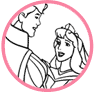 Aurora and Prince Phillip coloring page