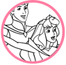 Aurora and Prince Phillip coloring page