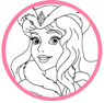 Aurora coloring page