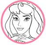 Aurora coloring page