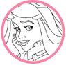 Aurora coloring page