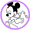 Baby Mickey and Minnie coloring page