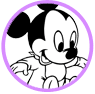 Baby Mickey Mouse coloring page