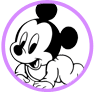 Baby Mickey Mouse coloring page