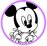Baby Mickey Mouse coloring page