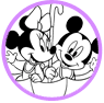 Baby Mickey and Minnie coloring page