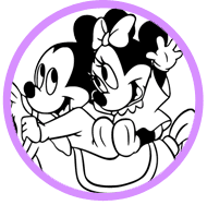 Baby Mickey and Minnie coloring page