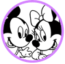 Baby Mickey and Minnie coloring page