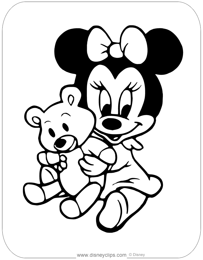 coloring pages of baby mickey mouse