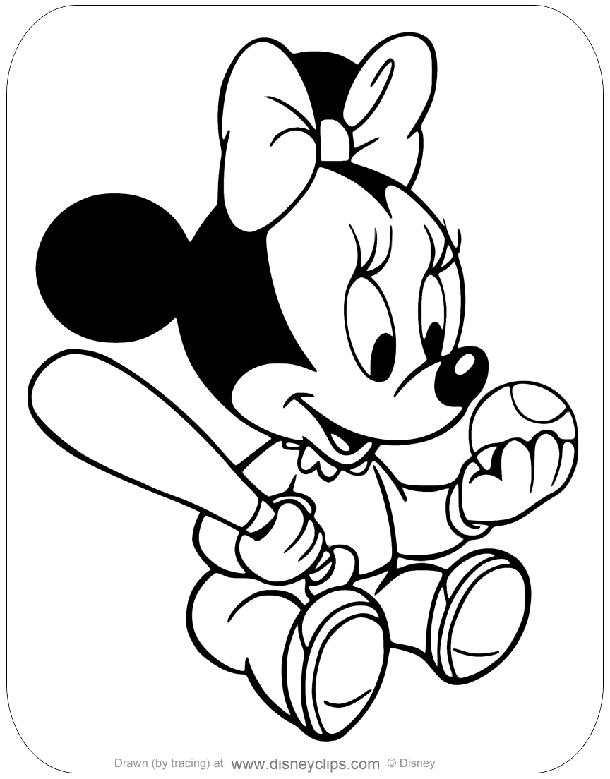 Coloring Pages Baby Mickey And Minnie Mouse