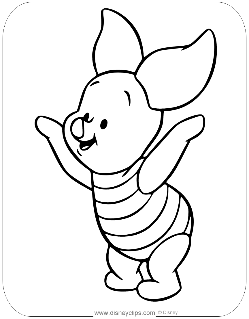 Baby Pooh Coloring Pages 2 Disneyclips Com