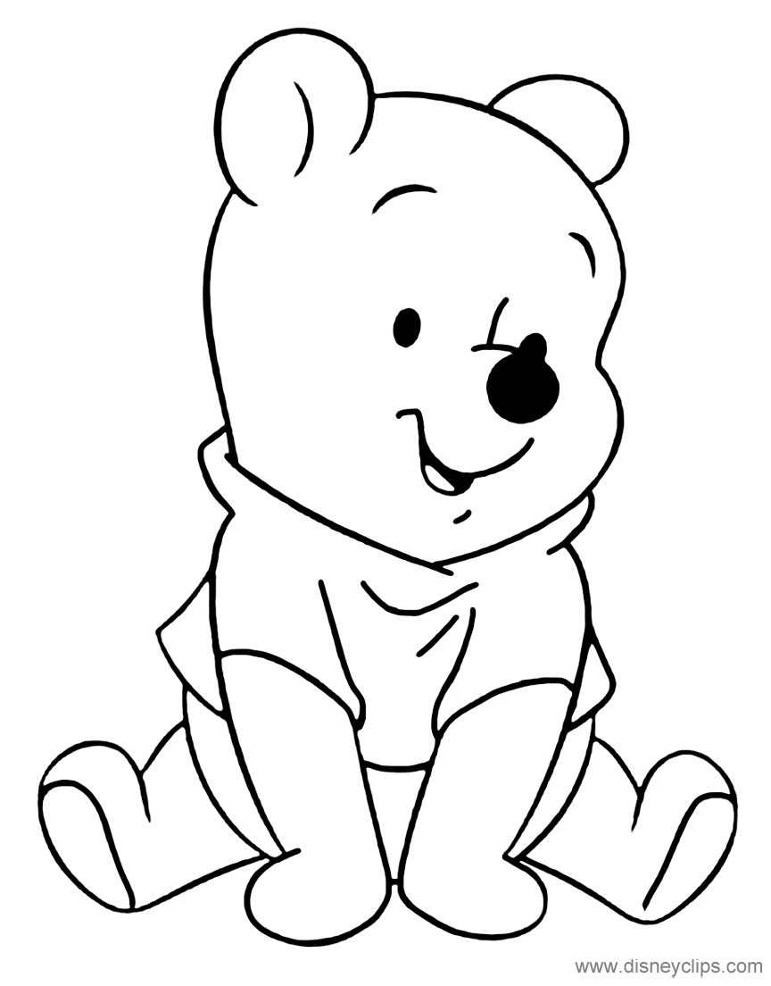 Baby Pooh Coloring Pages | Disneyclips.com