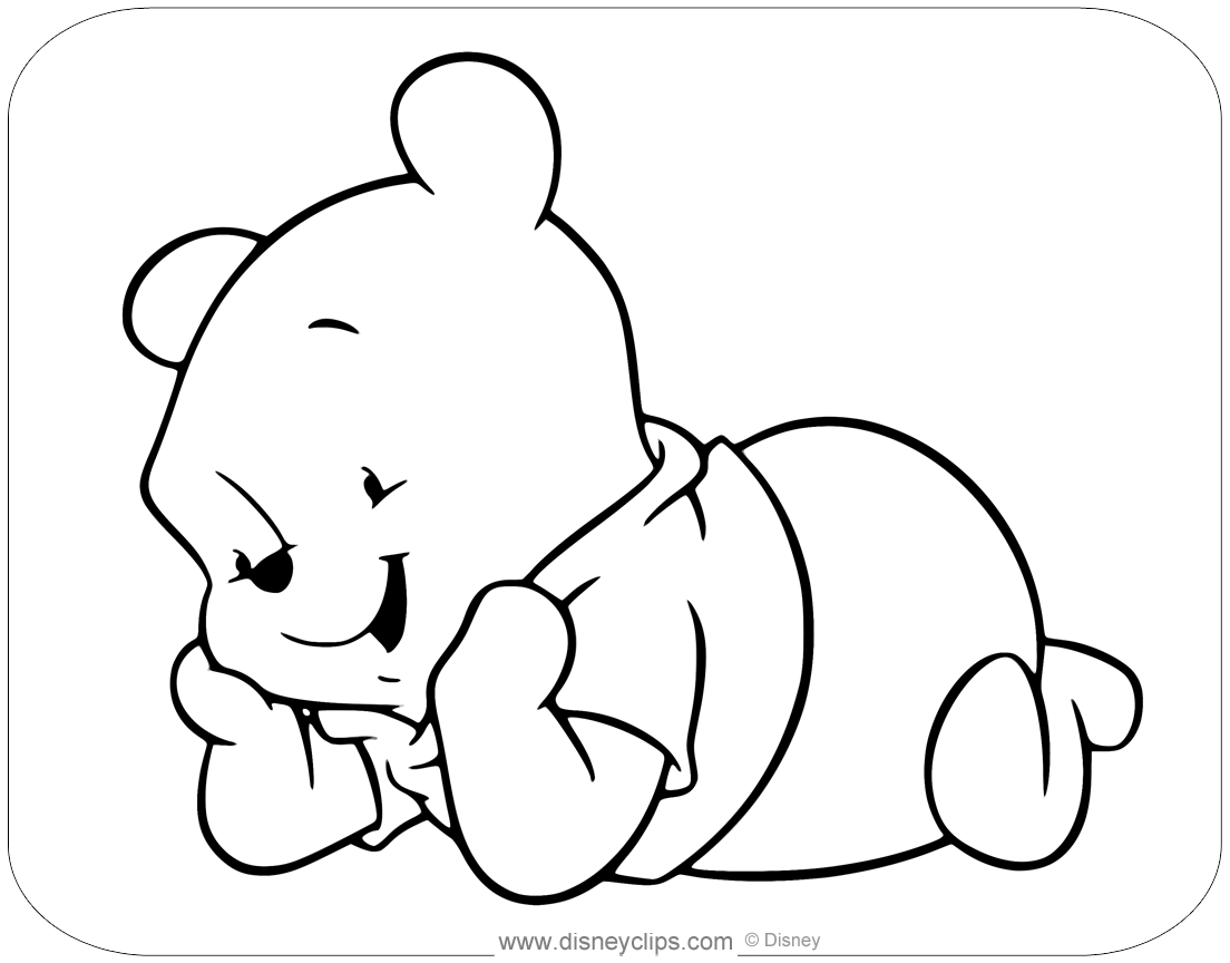 Baby Pooh Coloring Pages | Disneyclips.com
