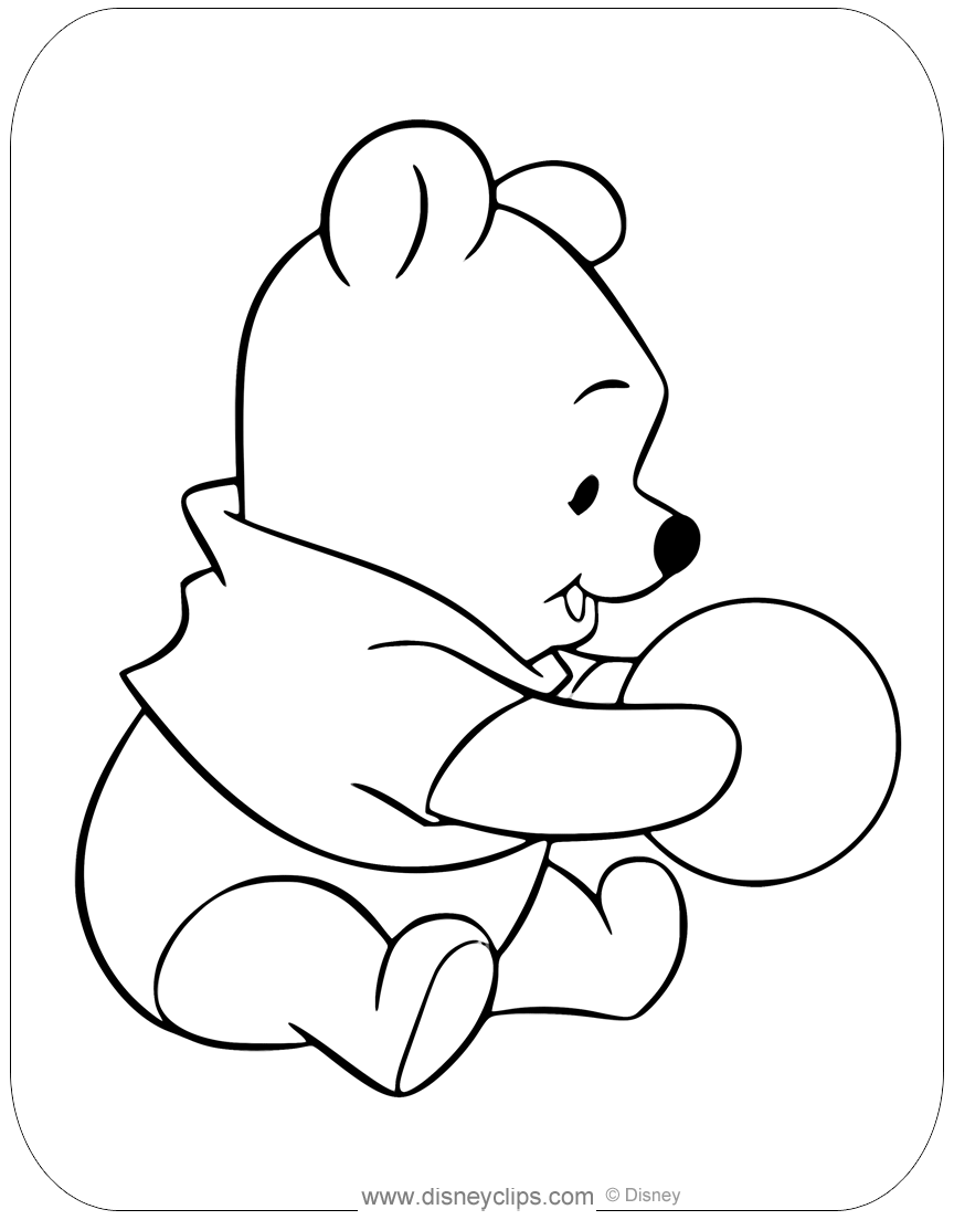 Baby Pooh Coloring Pages | Disneyclips.com