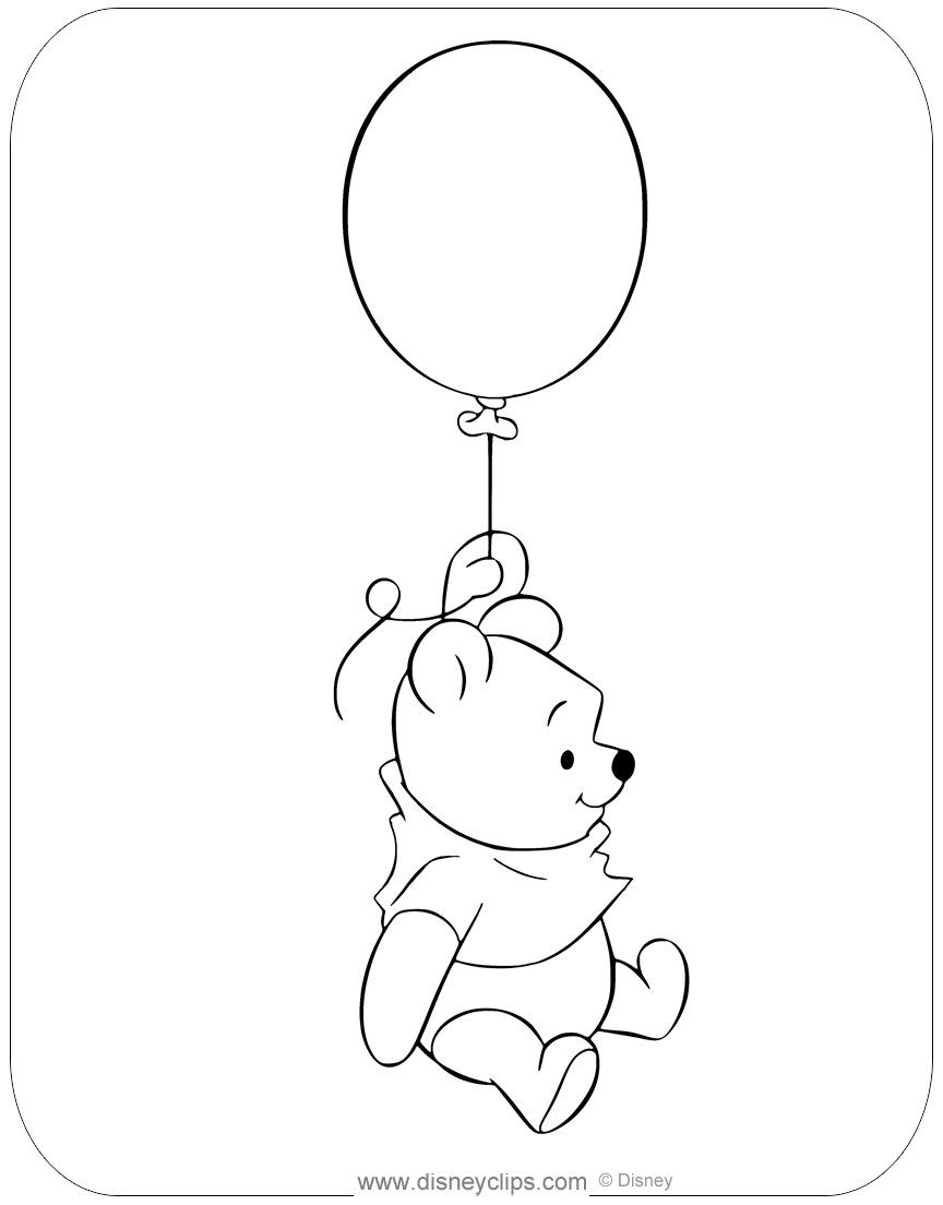 Baby Pooh Coloring Pages | Disneyclips.com