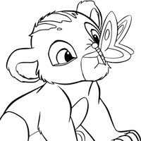 Simba coloring page