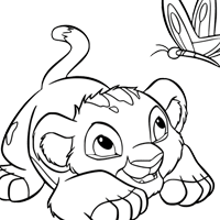 Simba coloring page