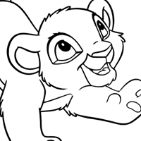 Simba coloring page