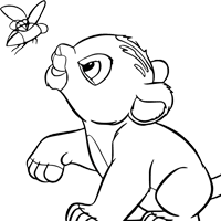 Simba coloring page