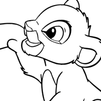 Simba coloring page