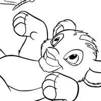 Simba coloring page