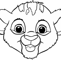 Simba coloring page