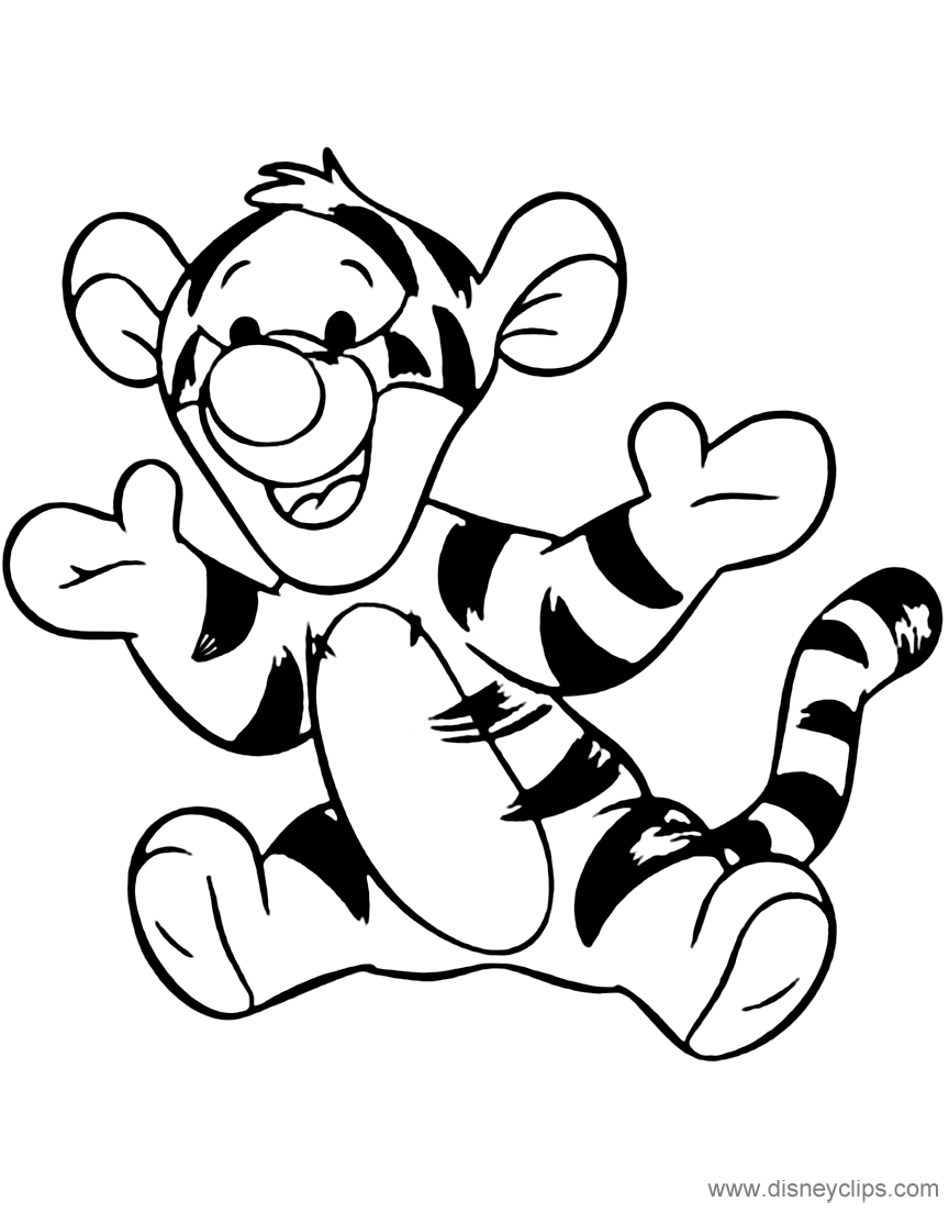 Baby Pooh Coloring Pages 2 Disneyclipscom
