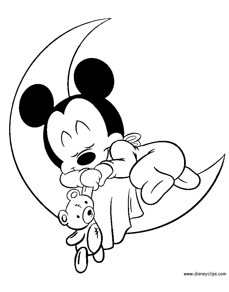 coloring pictures of baby disney characters