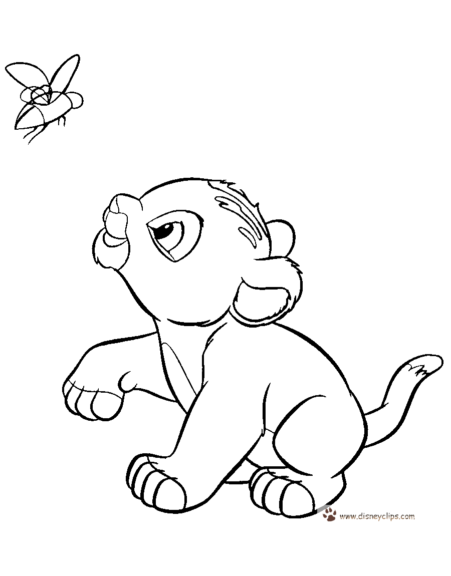 coloring page Baby Simba