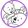 Baby Pooh and Piglet coloring page