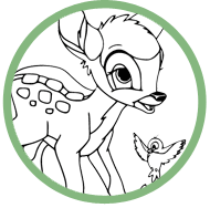 Bambi coloring page