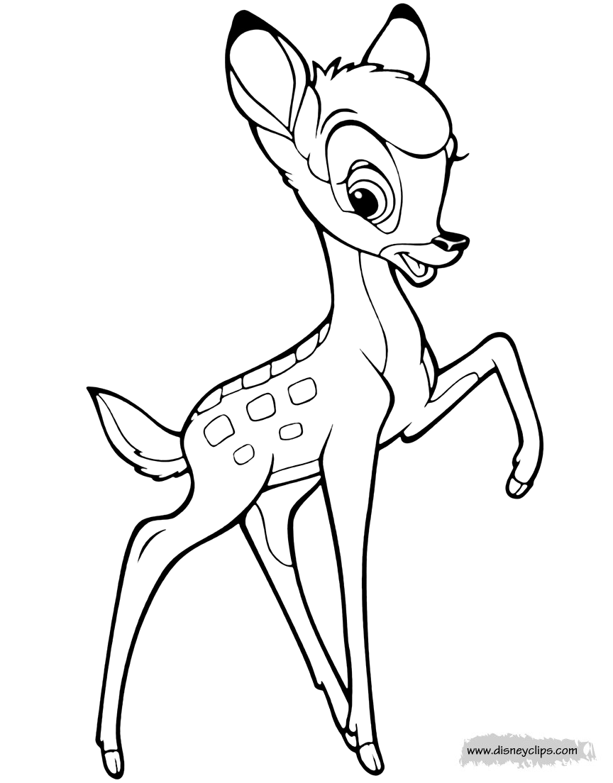 Bambi Coloring Pages (2) | Disneyclips.com