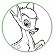 Bambi coloring page