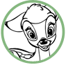 Bambi coloring page