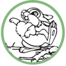 Bambi, Flower and Thumper coloring page