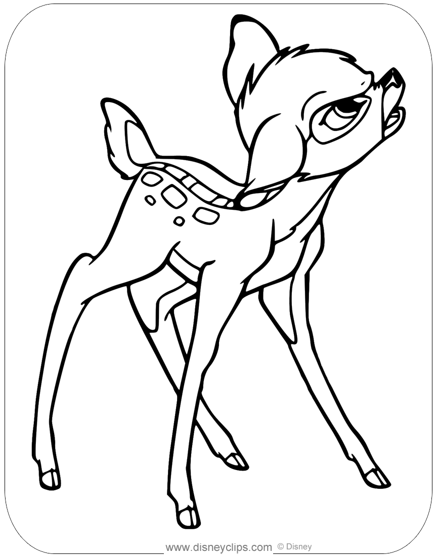 Bambi Coloring Pages Disneyclips Com
