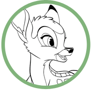 Bambi coloring page
