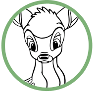 Bambi coloring page