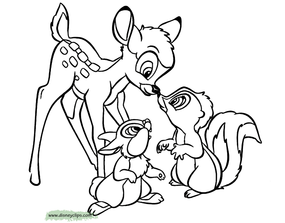 Bambi Coloring Pages 3 | Disney's World of Wonders