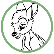Bambi coloring page