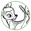 Bambi coloring page
