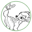 Bambi coloring page