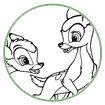 Bambi and Faline coloring page