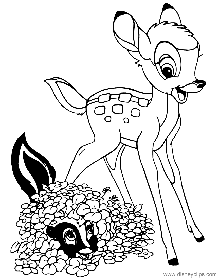 Download Bambi Coloring Pages (4) | Disneyclips.com