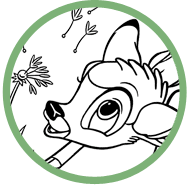 Bambi coloring page