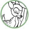 Bambi and mother coloring page