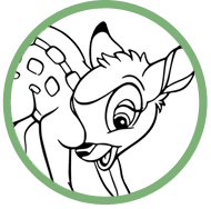 Bambi coloring page
